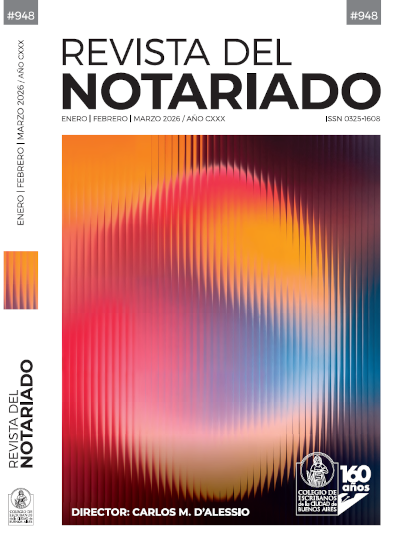Tapa de la Revista del Notariado número 948