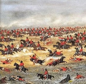 La batalla de Tuyuti, representada por Cándido López (detalle)